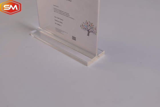 comprare Fotogramma pubblicitario In forma di T Porta cartelloni acrilici Display Stand per tavolo Doppio pannello online manufacture