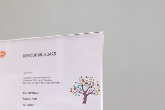 comprare Plexiglass trasparente a forma di T Tenitore di cartelloni acrilici Desktop Billboard Ufficio di riunioni Hotel fabbricazione online