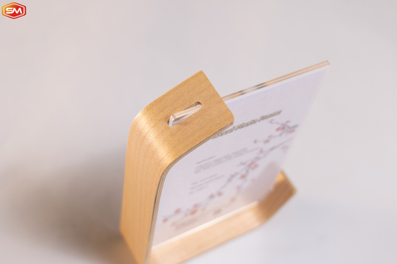 comprare Cornice fotografica in acrilico a forma di L a misura di 7 pollici con supporto per cornici in acrilico a base di legno online manufacture