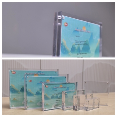 comprare Foto a doppio lato con magnete 4x6 5x7 quadro fotografico magnetico acrilico fabbricazione online