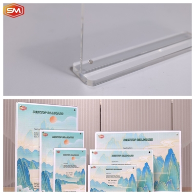 comprare A6 trasparente quadratura fotografica a doppio lato Tavolo a forma di T Tenitore di cartelloni magnetici acrilici online manufacture