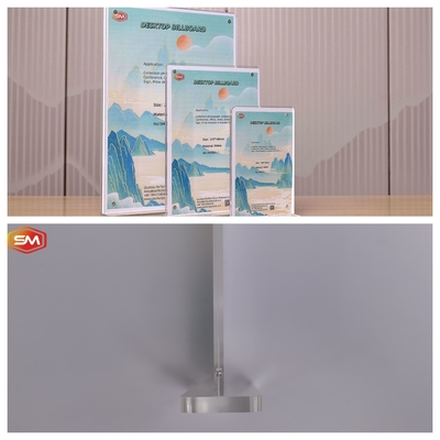 comprare Tenitore di segnale acrilico a forma di T 8.5*11 Display Stand doppio lato fabbricazione online