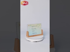 Cornice fotografica in acrilico con base in legno