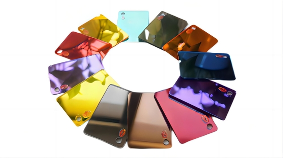 Professionale 0,6 mm-6 mm 100% Vergine Oro Plexiglass Specchio foglio acrilico