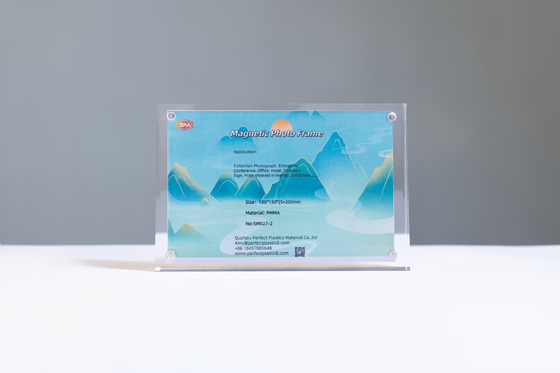 Quadro quadrato di cristallo chiaro Magnetico fotorame acrilico per l' ufficio domestico
