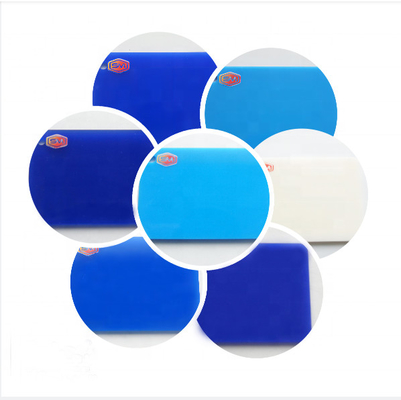 Piastra acrilica blu traslucida versatile per diversi clienti Piastra acrilica taglia personalizzata