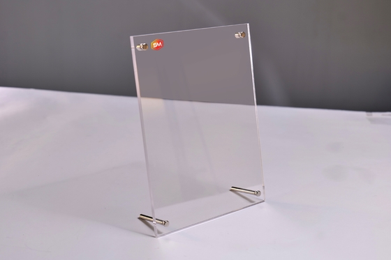 Chiara Acrilica Certificato Frame Holder Chiara Immagine Foto Display Desk Sign Con Stand