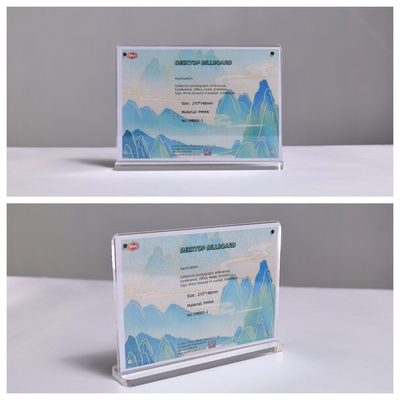A4 A5 A6 Dimensione T Forma Magnetico Acrilico Segno Portante Tavola Superiore Display per ufficio