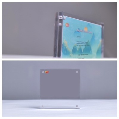 Dimensioni personalizzate Desktop senza telaio Autostante Acrilico Magnetico Fotogramma