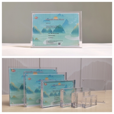 8x10 trasparente di plastica spessore 20 mm immagine acrilica fotorame magnetico