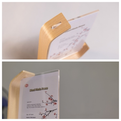 Quadro fotografico in acrilico a forma di L con base in legno