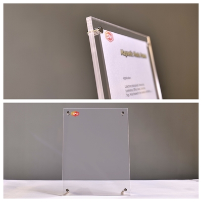 Self-Free Standing 4x6 Acrylic Photo Frame Stand per la decorazione del desktop