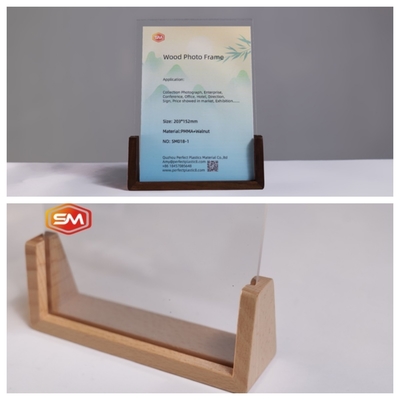 Cornice fotografica in acrilico con base in legno per regalo 6x8
