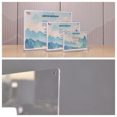 Stand Up Manufacture Insert 5 Inch T Shape Acrylic Sign Holder Double Side Sign Holder Clear Acrylic Sign Holders
