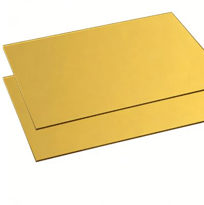 Panello acrilico a specchio d'oro 4x8ft Piastra di plastica per la decorazione