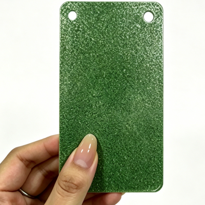 Disco di foglio acrilico brillante verde luccicante 8mm 1220x1830mm