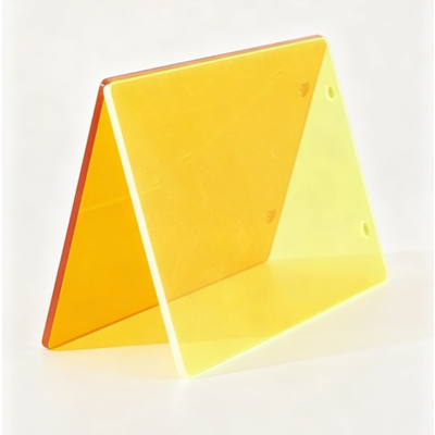 1.8mm-15mm Fiocco Acrilico Giallo trasparente a prova di frattura Facile taglio