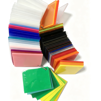 Piastra acrilica colorata resistente agli abrasivi UV, pannello di plastica PMMA con colori personalizzati per segnaletica e visualizzazione