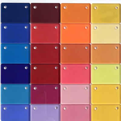 Carta acrilica trasparente a colori personalizzabili con elevata trasmissione della luce e facile lavorabilità per la produzione di mobili